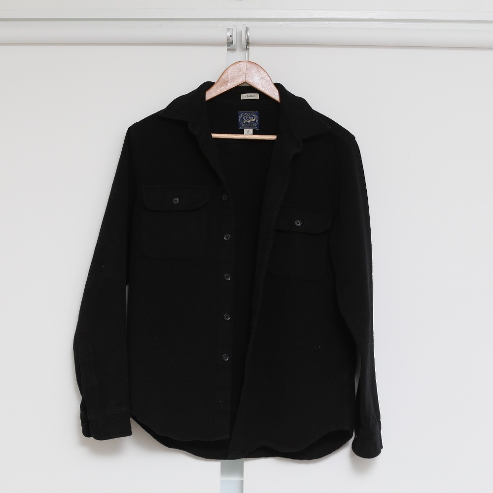 J Crew black heavy overshirt size S classic fit